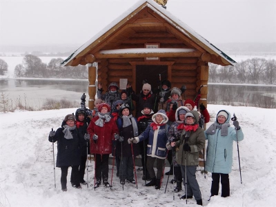 Встреча Зимушки-зимы любителями скандинавской ходьбы