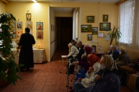 Социальное богослужение в доме-интернате для пожилых и инвалидов.